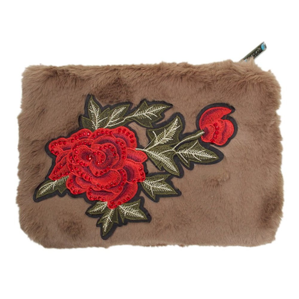 C.C Faux Fur Shoulder Cross Hand Bag